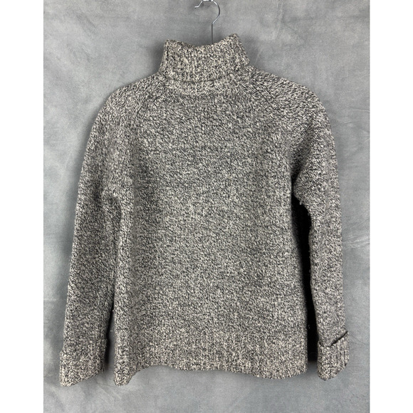 Vintage Express Knit Turtleneck Sweater Womens Small Marbled Gray Merino Wool - Picture 12 of 13